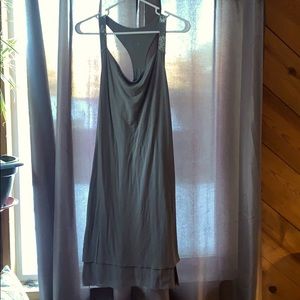 Athleta gray racer back summer dress
